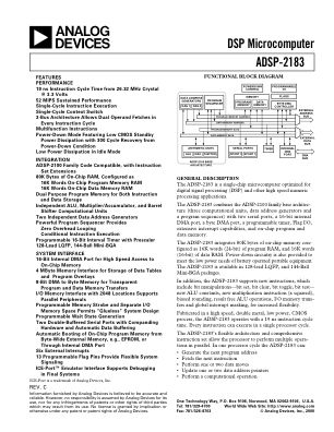 ADSP-2183 数据手册首页