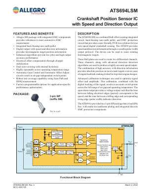 ATS694 datasheet cover page
