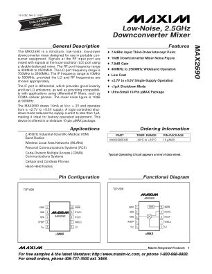 MAX2690 datasheet cover page