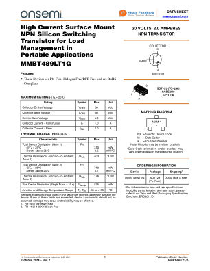 MMBT489LT1 数据手册首页