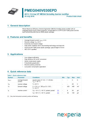 PMEG040V030EPDZ datasheet cover page