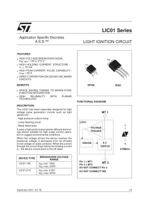 LIC01 数据手册首页