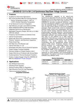 LM43602-Q1 datasheet cover page