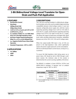 RS0101 datasheet cover page
