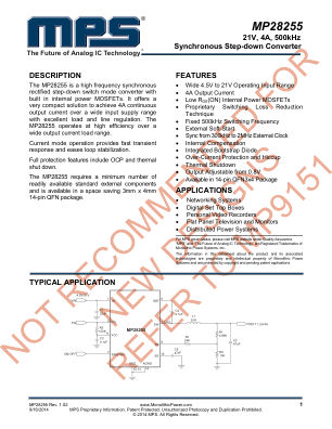 MP28255 datasheet cover page