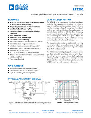 LT8292 datasheet cover page
