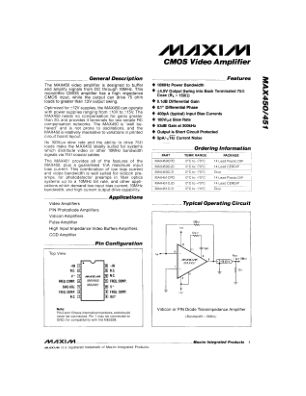 MAX450-MAX451 数据手册首页