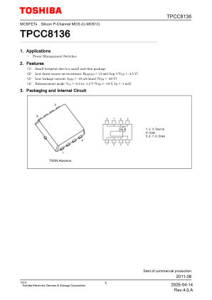 TPCC8136 datasheet cover page