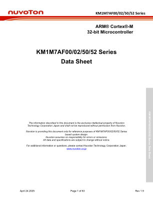KM1M7AF00 数据手册首页