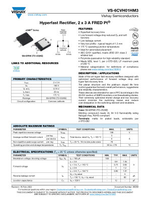 VS-6CVH01HM3 datasheet cover page