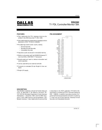 DS2282 datasheet cover page