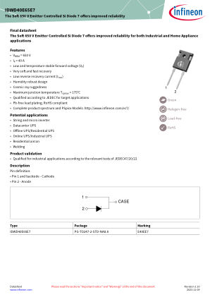 IDWD40E65E7 datasheet cover page