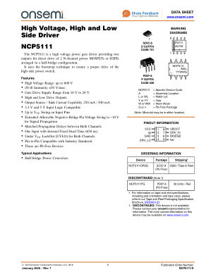 NCP5111 数据手册首页