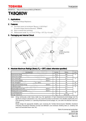 TK8Q60W 数据手册首页