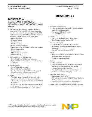 MC56F823XX 数据手册首页