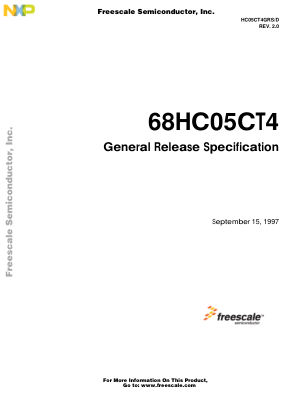 HC05CT4GRS 数据手册首页