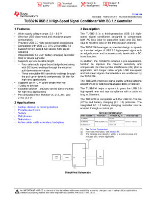 TUSB216 datasheet cover page