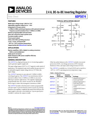 ADP5074 数据手册首页
