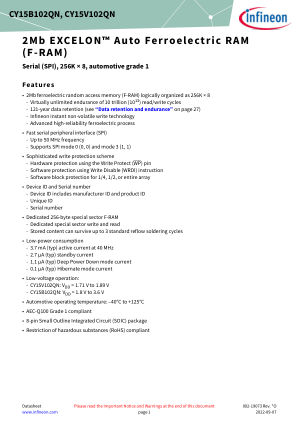 CY15B102QN datasheet cover page