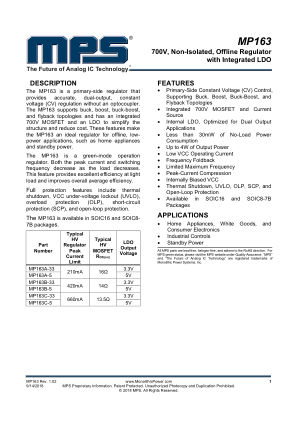 MP163C datasheet cover page