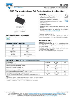 SS15P3S 数据手册首页