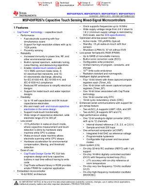 MSP430FR2676 datasheet cover page