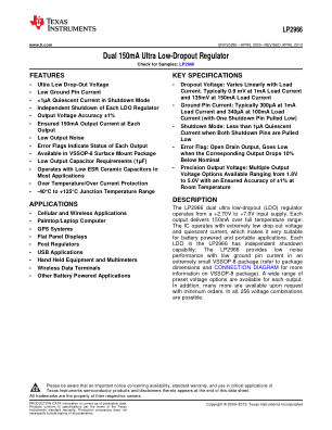 LP2966 datasheet cover page