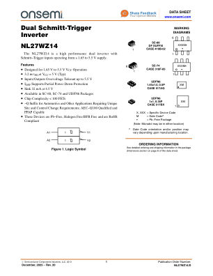 NL27WZ14 数据手册首页