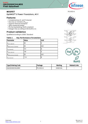 ISA250300C04LMDS 数据手册首页