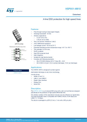 HSP051-4M10 datasheet cover page