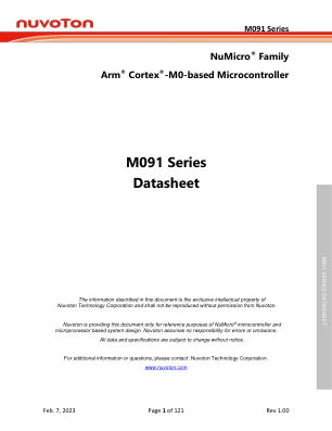 M091YD2AE datasheet cover page