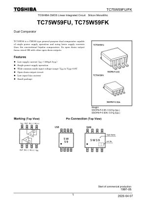 TC75W59FU datasheet cover page