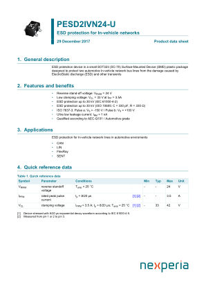 PESD2IVN24-U datasheet cover page