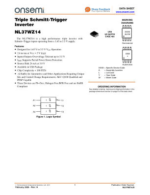 NL37WZ14 datasheet cover page