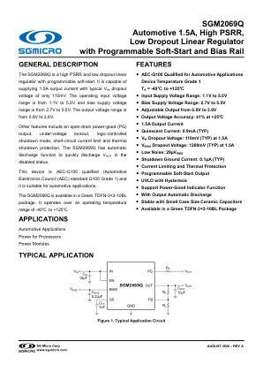 SGM2069Q-BRIEF 数据手册首页