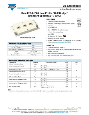 VS-GT300TD60S 数据手册首页