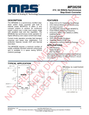 MP28256 datasheet cover page