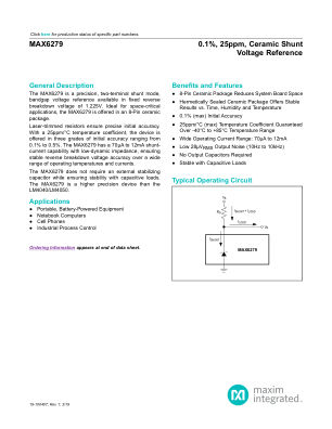 MAX6279 datasheet cover page
