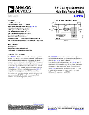 ADP197 数据手册首页