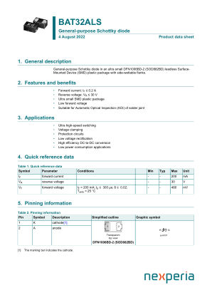 BAT32ALSYL datasheet cover page