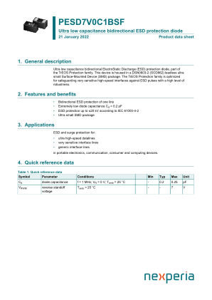 PESD7V0C1BSFYL datasheet cover page