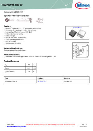 IAUAN04S7N010 datasheet cover page