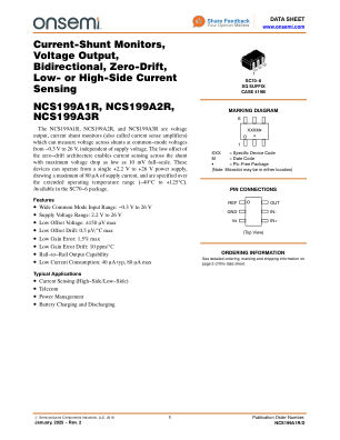 NCS199A1R 数据手册首页