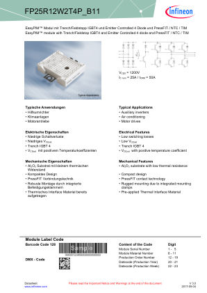 FP25R12W2T4P-B11 datasheet cover page
