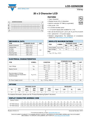 LCD020N002M datasheet cover page