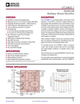 LTC6802-1 datasheet cover page