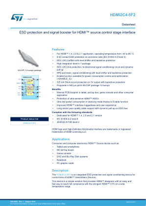 HDMI2C4-5F2 datasheet cover page