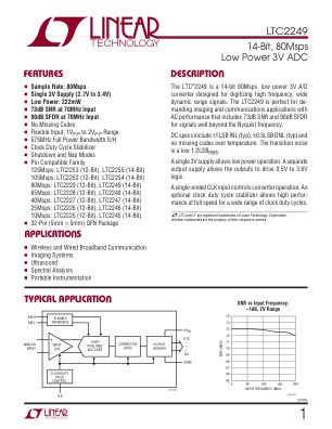 2249FA datasheet cover page