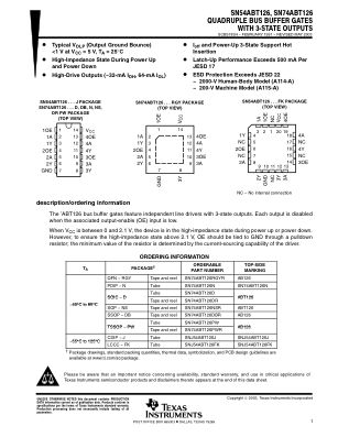 SN74ABT126 datasheet cover page