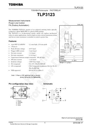 TLP3123 datasheet cover page